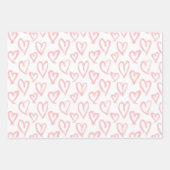 Moderne Herzen Geschenkpapier Set (Vorderseite 2)