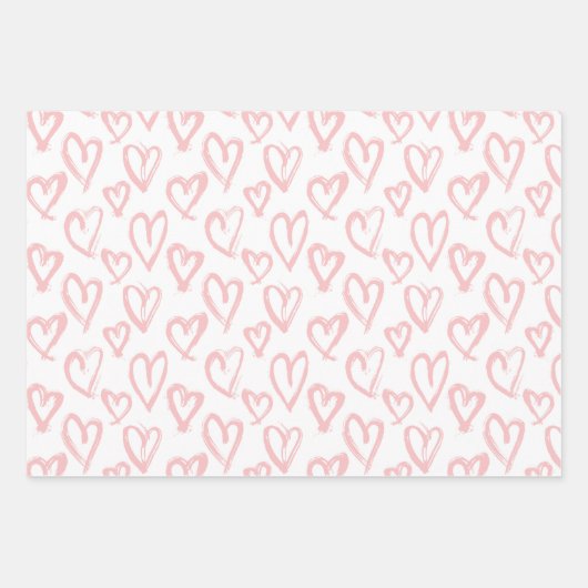 Moderne Herzen Geschenkpapier Set (Vorderseite 2)