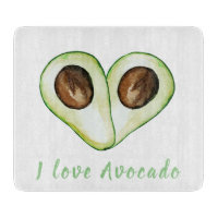 Moderne Herzen Grün Ich liebe Avocado Zitat
