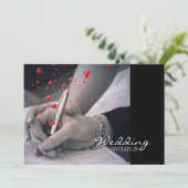 Moderne Herzen Lovers Las Vegas Hochzeit Einladung (Stehend Vorderseite)