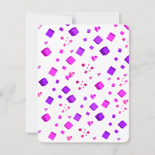 Moderne Herzen und Plätze Save the Date (Rückseite)