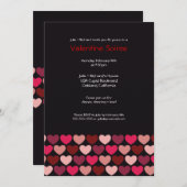 Moderne Herzen| Valentinische Party Einladung (Vorne/Hinten)