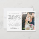 Moderne Herzkalligraphie 2 Foto Hochzeit Vielen Da Dankeskarte (Rückseite)