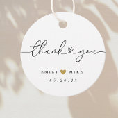 Moderne Herzkalligraphie Hochzeit Vielen Dank Geschenkanhänger