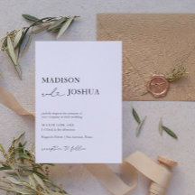 Moderne Herzkalligraphie Schwarz-Weiß-Hochzeit