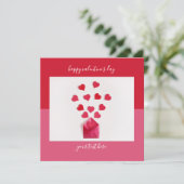 Moderne Herzklopfen Valentinstag-Karte Feiertagskarte (Stehend Vorderseite)