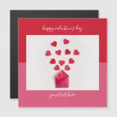 Moderne Herzklopfen Valentinstag-Karte Magnetkarte (Vorne/Hinten)