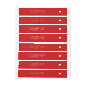 Moderne Herzsendung Liebe Minimal Red Address (Bogen)