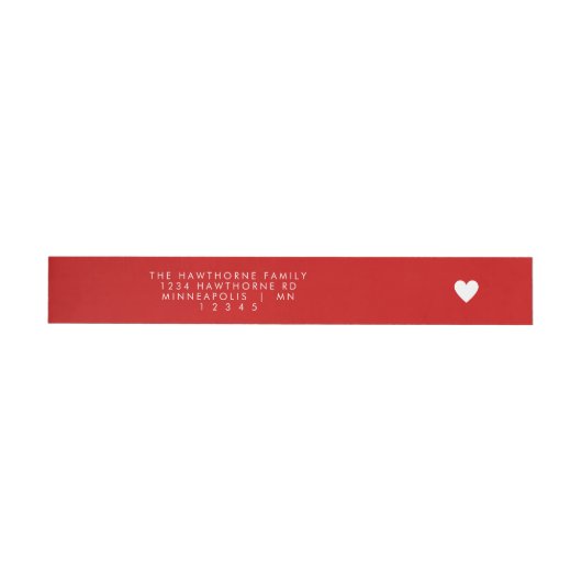Moderne Herzsendung Liebe Minimal Red Address (Person)