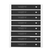 Moderne Herzsendung Liebe Minimal Schwarze Adresse (Bogen)