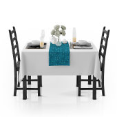 Moderne Hexa Arctic ursidae mandala Art Mittelgroßer Tischläufer