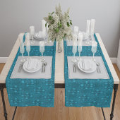 Moderne Hexa Arctic ursidae mandala Art Mittelgroßer Tischläufer