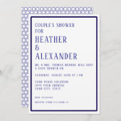 Moderne Hexagon Geometric Couples Dusche Einladung (Vorne/Hinten)