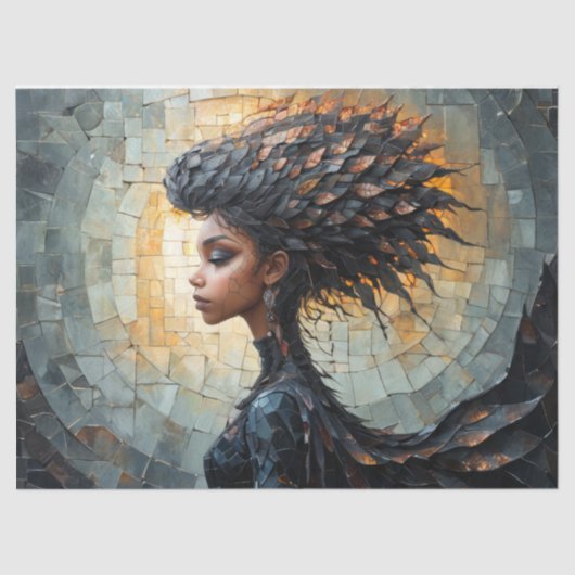 Moderne Hexe: Asha - Decoupage - Seidenpapier (Vorderseite)