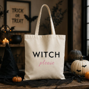 Moderne Hexe bitte Halloween-Tasche – Trendig Tragetasche