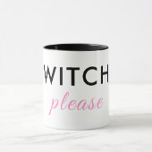 Moderne Hexe Bitte Halloween Tasse - Minimaler Chi (Zentrum)