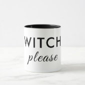 Moderne Hexe Bitte Halloween Tasse - Minimaler Chi (Zentrum)
