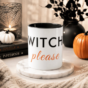Moderne Hexe Bitte Halloween Tasse - Minimaler Chi