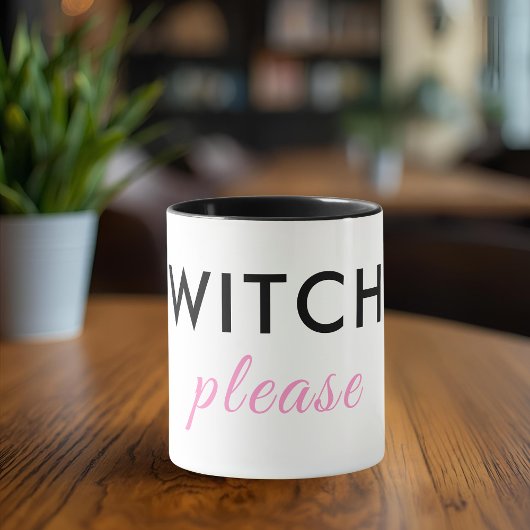 Moderne Hexe Bitte Halloween Tasse - Minimaler Chi