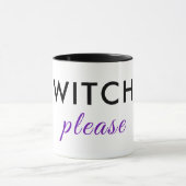 Moderne Hexe Bitte Halloween Tasse - Minimaler Chi (Zentrum)