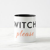 Moderne Hexe Bitte Halloween Tasse - Minimaler Chi (Zentrum)