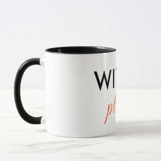 Moderne Hexe Bitte Halloween Tasse - Minimaler Chi (Links)