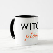 Moderne Hexe Bitte Halloween Tasse - Minimaler Chi (Vorderseite Links)