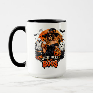Moderne Hexe, nur hier für das Buh Halloween Tasse