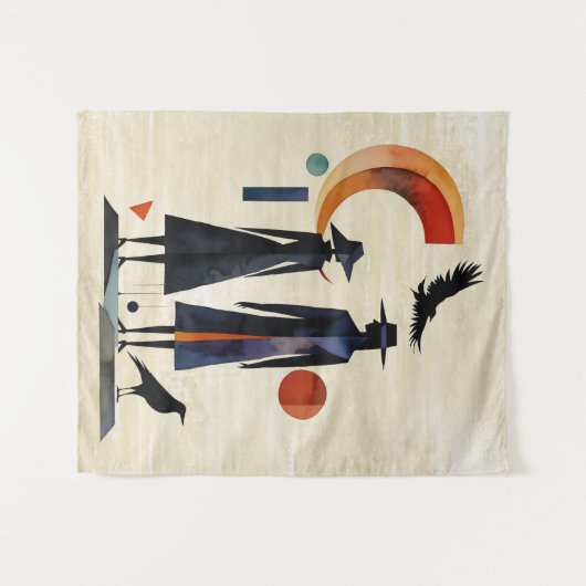 Moderne Hexen - ein abstraktes Kunstwerk 2 - Fan F Wandteppich (Vorderseite (Horizontal))