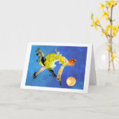 Moderne Hexen fahren ein Vakuum Karte (Gelbe Blume)