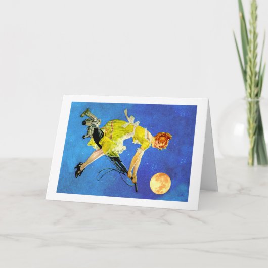 Moderne Hexen fahren ein Vakuum Karte (Vorderseite)