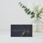 Moderne Hi-Tech Hexagonal Design Business Card Visitenkarte (Stehend Vorderseite)