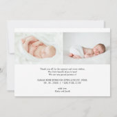 Moderne Hi-There-Kalligraphie Geburtserklärung Einladung (Rückseite)