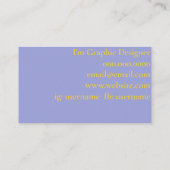 Moderne "hi"-Visitenkarte in Gelb und Brelle Visitenkarte (Rückseite)