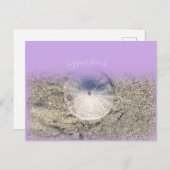 Moderne Higgins Beach Maine Sand Dollar Lila Ombr Postkarte (Vorne/Hinten)