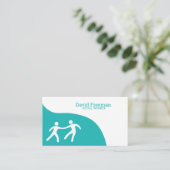 Moderne Hilfe für blaue und weiße soziale Arbeit Visitenkarte (Stehend Vorderseite)