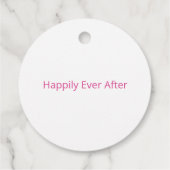 Moderne Himbeer-Rosa-Hochzeit Geschenkanhänger (Rückseite)