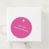 Moderne Himbeer-Rosa-Hochzeit Geschenkanhänger (Beispiel)