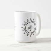 Moderne Himmels-Sonnenstrahl-Tasse Kaffeetasse (VorderseiteRechts)