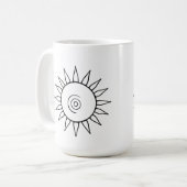 Moderne Himmels-Sonnenstrahl-Tasse Kaffeetasse (Vorderseite Links)