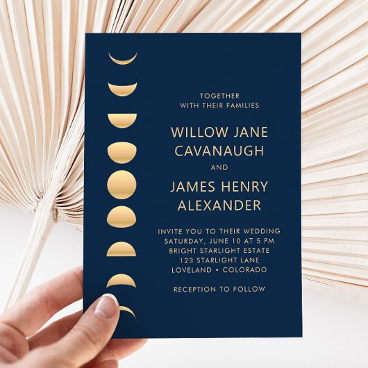 Moderne Himmelshochzeit Einladung