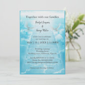 Moderne Himmelstreppe Heilige Trauung Einladung (Stehend Vorderseite)