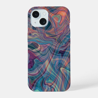 Moderne himmlische Marmor-Flüssigkeits-Kunst-Handy iPhone 15 Hülle