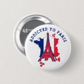 Moderne HINZUGEFÜGT ZU PARIS Button (Vorne & Hinten)