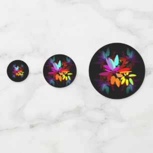 Moderne Hippie Psychedelic Style Rainbow Colors Konfetti