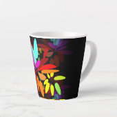 Moderne Hippie Psychedelic Style Rainbow Colors Milchtasse (Rechte Ecke)