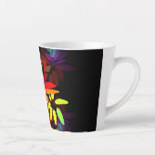 Moderne Hippie Psychedelic Style Rainbow Colors Milchtasse (Rechts)