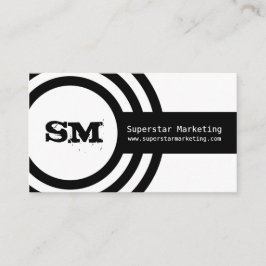 Moderne Hipster Business Card, Schwarz/Weiß Visitenkarte