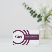 Moderne Hipster Business Card, Violet Visitenkarte (Stehend Vorderseite)