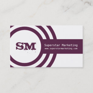 Moderne Hipster-Geschäfts-Karte, violett Visitenkarte